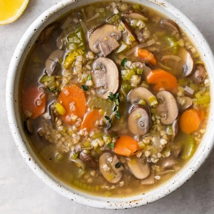 Mushroom soup with buckwheat (Croatian Side)