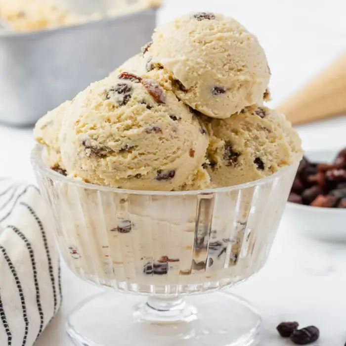 No-Churn Rum Raisin Ice Cream (Jamaican Dessert)