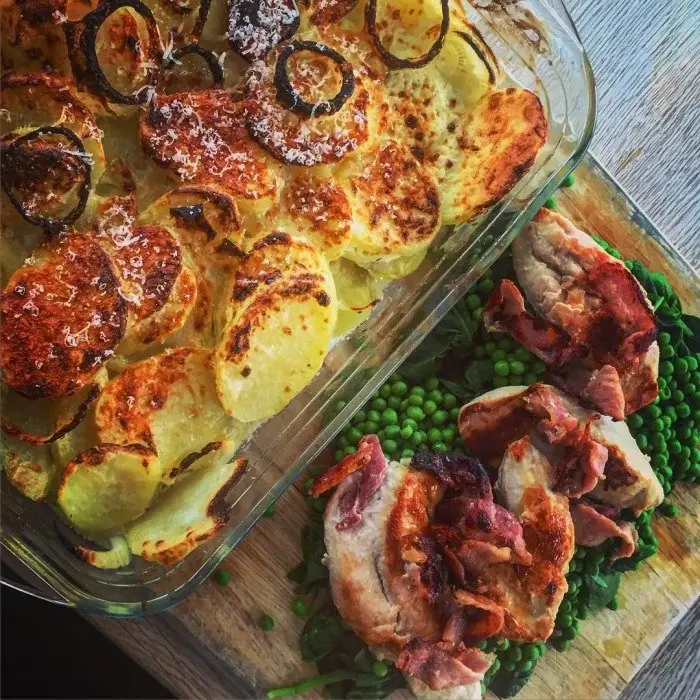 Potato Gratin with Chicken (Italian Chicken)