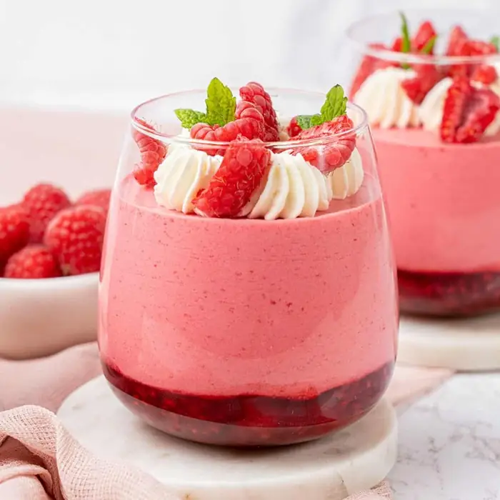 Raspberry mousse (Polish Dessert)
